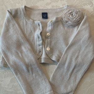 Baby Gap Girls Bolero Gold/Silver Sweater